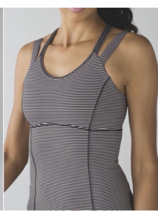 lululemon athletica Tops - lululemon athletica happy strappy Striped Double-Strap Tank Sz 10